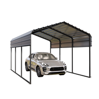 Abri de voiture en métal de 12*20 FT avec base améliorée Abri de voiture galvanisé pour garage robuste extérieur pour tracteurs de voiture de bateau de ramassage