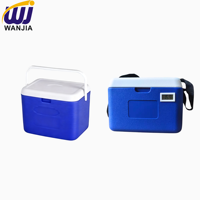 Kotak Pendingin Vaksin WANJIA WJ510-1 HDPE+PU+PE untuk Penggunaan Veteriner, Penyimpanan Dingin Medis Portabel Berinsulasi untuk Peternakan & Laboratorium
