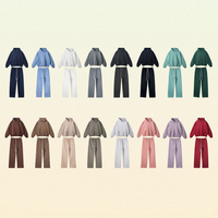 Ensemble de Survêtement Personnalisé pour Hommes, Hoodie Oversize avec Impression de Logo, Sweat à Capuche Vierge Grande Taille Unisexe 100 % Coton, Survêtement de Jogging pour Hommes