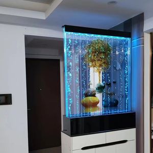 Pared <span class=keywords><strong>de</strong></span> cascada <span class=keywords><strong>de</strong></span> acrílico moderna con luz Led, fuentes <span class=keywords><strong>de</strong></span> pared <span class=keywords><strong>de</strong></span> <span class=keywords><strong>agua</strong></span> móviles utilizadas como cascada <span class=keywords><strong>de</strong></span> casa y divisor <span class=keywords><strong>de</strong></span> habitación con logotipo - Product Image 6