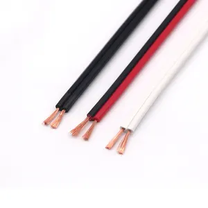 Factory hot selling 2 core red and hotel wires for the office flexible electrical wire flat speaker cable