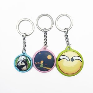 25/32/37mm porte-clés coloré bouton simple face Badge matériel pour la décoration - Product Image 1