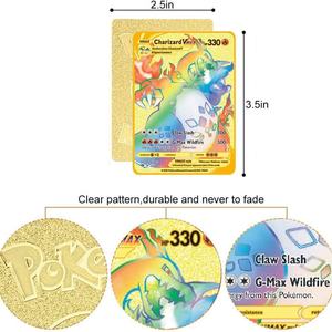 Cartes <span class=keywords><strong>de</strong></span> <span class=keywords><strong>jeu</strong></span> <span class=keywords><strong>de</strong></span> société transfrontalières personnalisées, livre <span class=keywords><strong>de</strong></span> cartes animées, acier inoxydable doré, impression UV couleur, jouet <span class=keywords><strong>de</strong></span> maternité, collection <span class=keywords><strong>de</strong></span> cartes dorées - Product Image 3