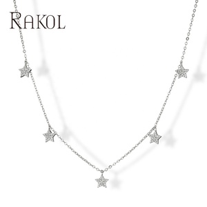 RAKOL NP2173 2022 nouvelle mode étoile goutte d'eau charme gland clavicule collier petite amie cadeau - Product Image 2