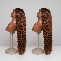Perruque frontale bouclée birmane sans colle, 13*6 HD, en cheveux humains vierges Remy, avec fermeture 13*4 HD, pour femmes