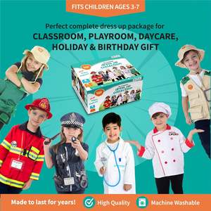 Uniforme de fiesta para niños, disfraces de disfraces lavables para niños, disfraz de juego de rol para niños de 3 a 7 años, juego de regalo de juguete - Product Image 6