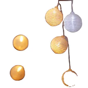 colored paper ball decoration string light for evening party