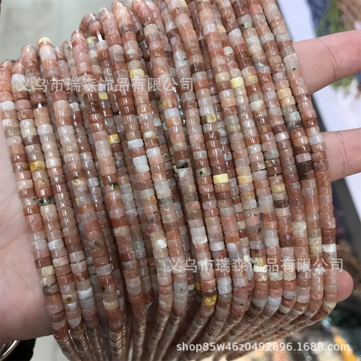 Hot Sale Amethyst Agate Natural Stone Flat Beads Spacer 2*4mm Gemstone Loose Beads Wholesale DIY Jewelry Accessories