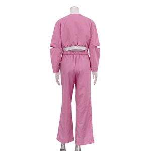 Fashion <strong>Trending</strong> Streetwear Clothing Outfit Suits Short Blazer Crop Top and Pants Set Coords Two Piece <strong>Suite</strong> for Women - Product Image 5