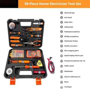 Juego de Herramientas Mecánicas Portátiles de Alta Resistencia para Reparación <span class=keywords><strong>Automotriz</strong></span> Profesional, 47 Piezas, con Estuche de Almacenamiento - Product Image 5