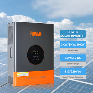 Inversor Solar de Onda Sinusoidal Pura de Baja Frecuencia PowMr de 5KW 10KW, Compatible con Carga de Red y Carga Solar, 110V/220V Monofásico/Bifásico - Product Image 1