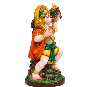 Escultura de Resina Colorida de Hanuman, Figura del Dios Mono, Estatua Hindú Tradicional para Decoración de Culto en Villas - Product Image 1