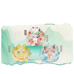 Bonita caja ciega de <span class=keywords><strong>zorro</strong></span> de nueve colas, adornos artesanales congelados de resina para decoraciones de escritorio de oficina y regalos de cumpleaños para niños - Product Image 5