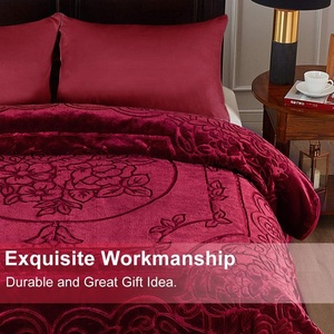 200*240Cm Chất Lượng Cao Đôi <span class=keywords><strong>Ply</strong></span> Mềm Nổi Raschel Chồn Chăn Nặng - Product Image 3