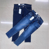 Jeans slim fit pour hommes de style coréen en gros, en stock, pantalons longs en denim extensible pour hommes