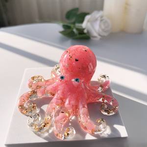 Pieuvre en pierre concassée en cristal de guérison-Décor de vaisselle à tentacules marins-Affichage et cadeau uniques d'artisanat de calmar - Product Image 3