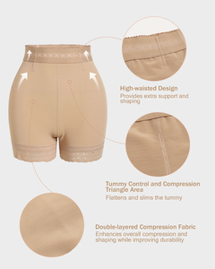 Shorts taille haute sculptants et liftants pour femmes, style colombien, pour un effet galbe et un lifting des fesses - Product Image 3