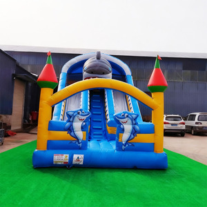 Château gonflable commercial en PVC <span class=keywords><strong>pour</strong></span> extérieur avec toboggan et obstacles, <span class=keywords><strong>pour</strong></span> enfants, <span class=keywords><strong>famille</strong></span>, fêtes et locations - Product Image 2