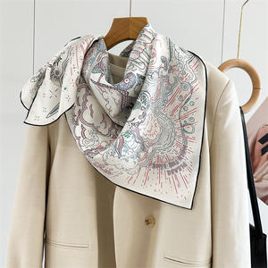 Bufanda cuadrada grande <span class=keywords><strong>de</strong></span> sarga <span class=keywords><strong>de</strong></span> seda 100% <span class=keywords><strong>de</strong></span> gama alta elegante bufanda fina <span class=keywords><strong>de</strong></span> lujo ligera/chal para mujer bufanda para la cabeza para mujer <span class=keywords><strong>verano</strong></span> - Product Image 2