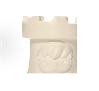 Pour Xuewu Tonghua Aromathérapie Snow House Ornement décoratif tendance japonaise en béton blanc laiteux avec inscriptions grises, Boîte mystère