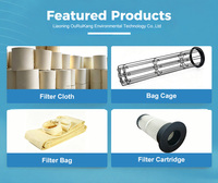 Sac filtrant en fibre de basalte haute efficacité pour dépoussiéreur industriel à poches, filtration à 99,5 %, fonctionnement continu 300-350