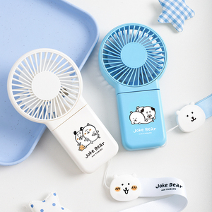 Mini ventilateur de bureau Joke Bear and Friends, ventilateur personnel portable pliable avec un design de dessin animé mignon, rechargeable par USB pour la maison et le bureau - Product Image 4