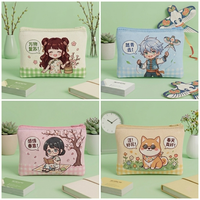 Pochette à monnaie en toile anime personnalisée, imprimée par sublimation, sac à fermeture éclair, pochette cosmétique mignonne de dessin animé