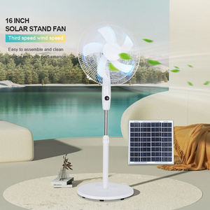 家庭用スタンドファンソーラーパネルとバッテリー充電式AC/DC充電13W 15Wソーラーファン - Product Image 3