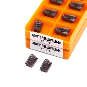 Freze uçları AOMT123608PEER-M VP15TF karbür uçlar metal torna araçları AOMT 123608 freze kesme aracı CNC dönüm aracı