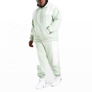 Venta al por mayor a granel de los hombres más tamaño chándal lavado en blanco con capucha Jogger sudaderas con capucha conjuntos personalizados para hombre - Product Image 4