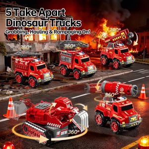 Jouet éducatif EPT 5 en 1, <span class=keywords><strong>camion</strong></span> de pompiers, garçons, enfants de 3 à 6 ans, assemblage, transformation, robot démontable - Product Image 6