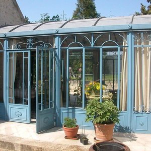 Serre de luxe avec accents <span class=keywords><strong>en</strong></span> <span class=keywords><strong>fer</strong></span> forgé, climatisation automatique pour les jardiniers sérieux - Product Image 2