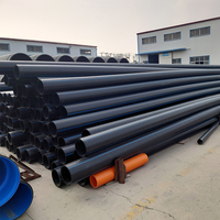 Tuyau en polyéthylène haute densité (PEHD) flexible, haute pression, durable, qualité PE100, DN16-DN1600, noir à rayures bleues, pour l'eau