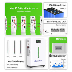 סוללת ליתיום BEES TECH Eu Stock 16 קוט\\\"ש 280 אמפר/שעה 300 אמפר/שעה 320 אמפר/שעה 15 קוט\\\"ש סולאר ליון 5 קילוואט חבילות סוללות 51.2 וולט - Product Image 4