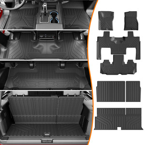 Tappetino posteriore schienale posteriore rivestimento Cargo tappetino per 2003 2017 <span class=keywords><strong>Ford</strong></span> Expedition resistente TPE tappetino bagagliaio - Product Image 1