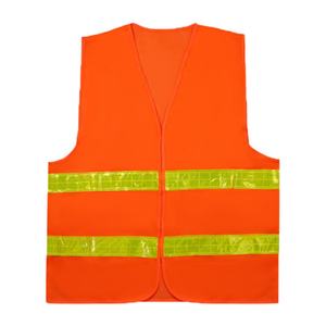 Chaleco Reflectante de Poliéster Amarillo Naranja de Alta Visibilidad CE EN471, Ropa de Seguridad con Logotipo Personalizado - Product Image 3