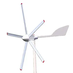 Gió thấp Tốc độ máy phát điện 500 Wát Vertical Axis Wind Turbine 24V 48V Battery charge hệ thống trên mái nhà