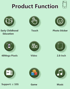 2025 Neueste Kinder Smartphone 2,8 Zoll Touchscreen 1080P Video 48MP 180 drehbares I9 Gaming Handy für Kinder Mädchen - Product Image 6