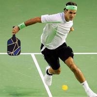 Raquette de pickleball en carbone personnalisée de haute qualité, noyau en nid d'abeille en fibre de verre durable, usage professionnel, accessoires de balle inclus