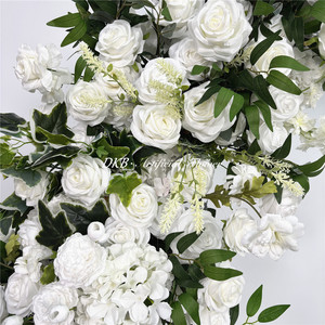 Arco de Flores Artificiales de Seda DKB, Decoraciones Clásicas para Bodas, Altura Ajustable de 6-7 pies, Ecológico - Product Image 4