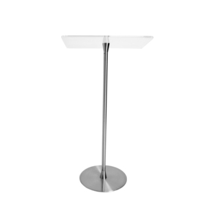 <span class=keywords><strong>Atril</strong></span> de resina acrílica plateada con varilla recta <span class=keywords><strong>Atril</strong></span> de vidrio de resina de acero Podio Parte central acrílica Estante de exhibición - Product Image 2