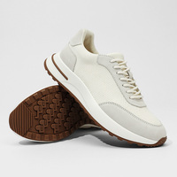 Nouvelles baskets en daim respirant style rétro à semelle épaisse, chaussures de marche décontractées confortables à lacets pour usage quotidien en extérieur