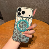 Coque de téléphone magnétique à charge sans fil Lichicase IMD pour iPhone 18 Pro 18 Pro Max, motif léopard tendance, coque arrière
