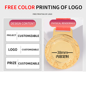 Médailles en métal émaillé de haute qualité sur le thème des dessins animés avec ruban dégradé pour les compétitions d'activités parent-enfant et les événements de défi amusants - Product Image 3