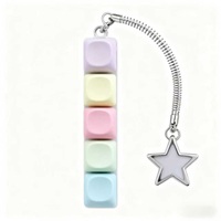 Macaron Color Series 5-Key Anime Cartoon Stress Relief PVC Lightweight Keyboard Keycap Digital Printing Business Gift Portable