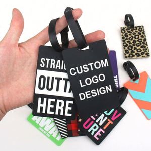 Custom <b>Silicone</b> <b>Luggage</b> <b>Tag</b> Cartoon PVC Soft <b>Rubber</b> Travel <b>Luggage</b> <b>Tag</b> Custom logo Promotional <b>Luggage</b> Accessories - Product Image 1