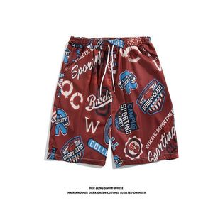 Pantalones de Playa Hawaianos para Hombre, Estampado Floral, con Cordón, Estilo Hong Kong, Holgados, Casuales, Estilo Coreano, para Parejas - Product Image 2