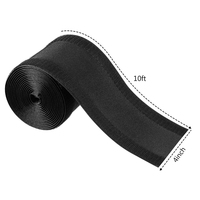 25 mm noir crochet et boucle tapis fil couverture et manchon bureau hôtel sol fils gestion câble Protection