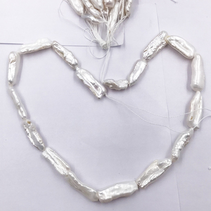 <span class=keywords><strong>Biwa</strong></span>-Cadena de cuentas de perlas de agua dulce, forma de palo largo Natural AAA para collar - Product Image 5