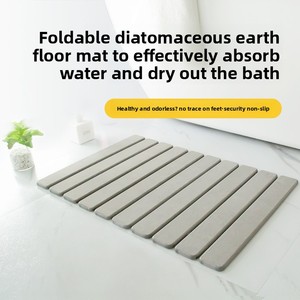 Alfombrilla de Baño Moderna Cuadrada de Tierra de Diatomeas, Plegable, Antideslizante, de Secado Rápido, Absorbente, Dura, Plegable, para Almacenamiento en <span class=keywords><strong>el</strong></span> Baño - Product Image 2